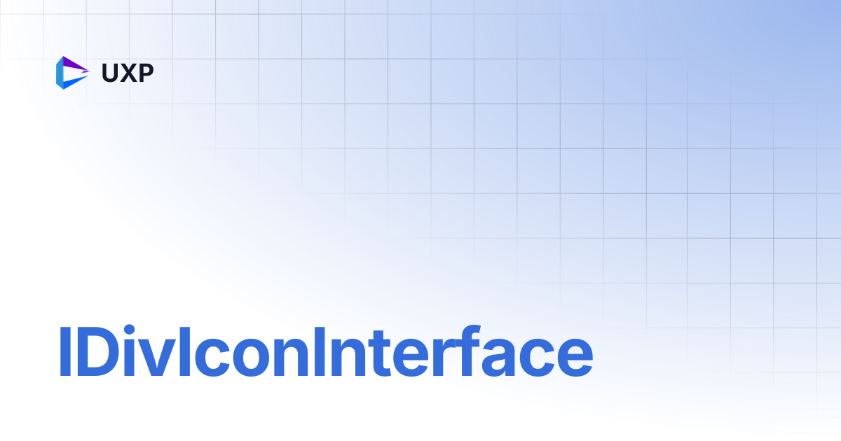 IDivIconInterface | Stable | UXP