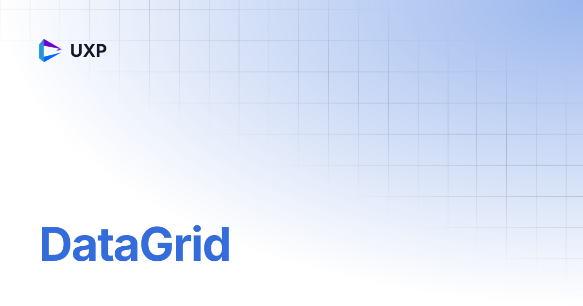 DataGrid | V5 | UXP
